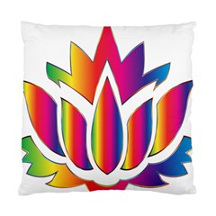 Rainbow Lotus Flower Silhouette Standard Cushion Case (two Sides) by Nexatart