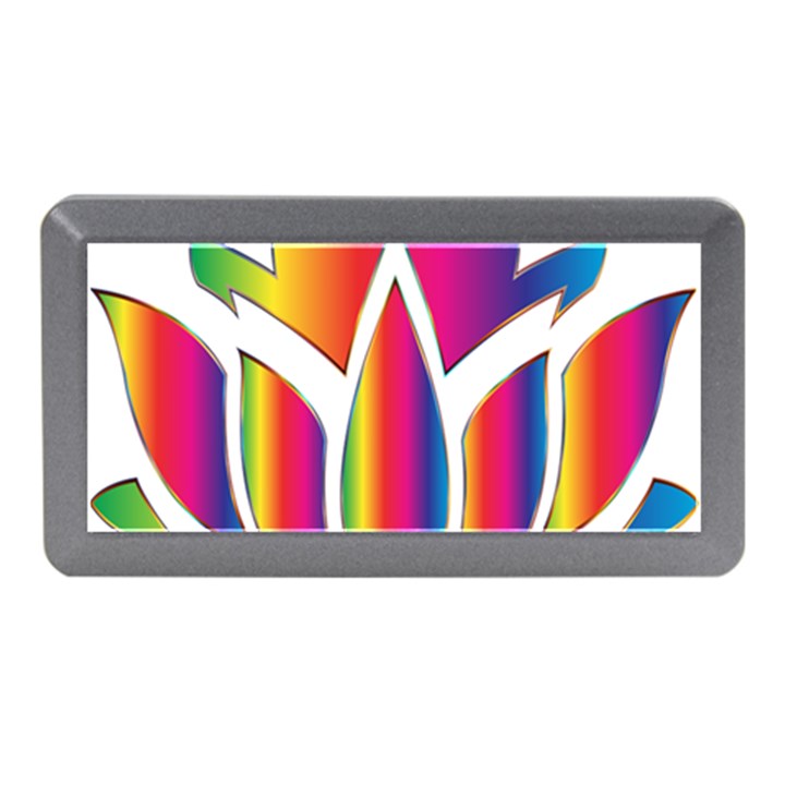 Rainbow Lotus Flower Silhouette Memory Card Reader (Mini)