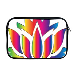 Rainbow Lotus Flower Silhouette Apple Macbook Pro 17  Zipper Case by Nexatart