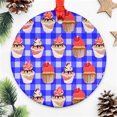 Cake Pattern Ornament (round) by Nexatart