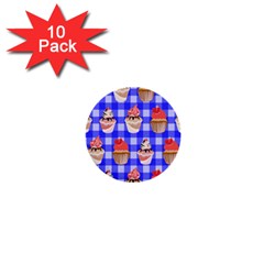 Cake Pattern 1  Mini Buttons (10 Pack)  by Nexatart