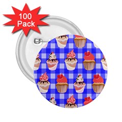 Cake Pattern 2 25  Buttons (100 Pack)  by Nexatart