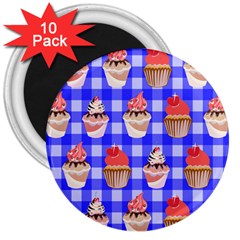 Cake Pattern 3  Magnets (10 Pack)  by Nexatart