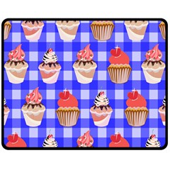 Cake Pattern Fleece Blanket (medium)  by Nexatart