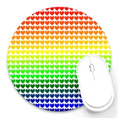 Rainbow Love Round Mousepads by Nexatart