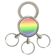 Rainbow Love 3-ring Key Chains