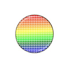 Rainbow Love Hat Clip Ball Marker (4 Pack) by Nexatart