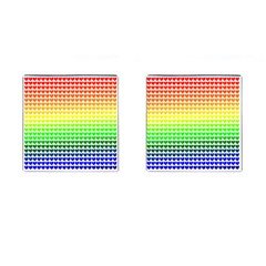 Rainbow Love Cufflinks (square) by Nexatart