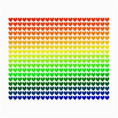 Rainbow Love Small Glasses Cloth (2-side) by Nexatart