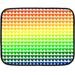 Rainbow Love Fleece Blanket (mini) by Nexatart