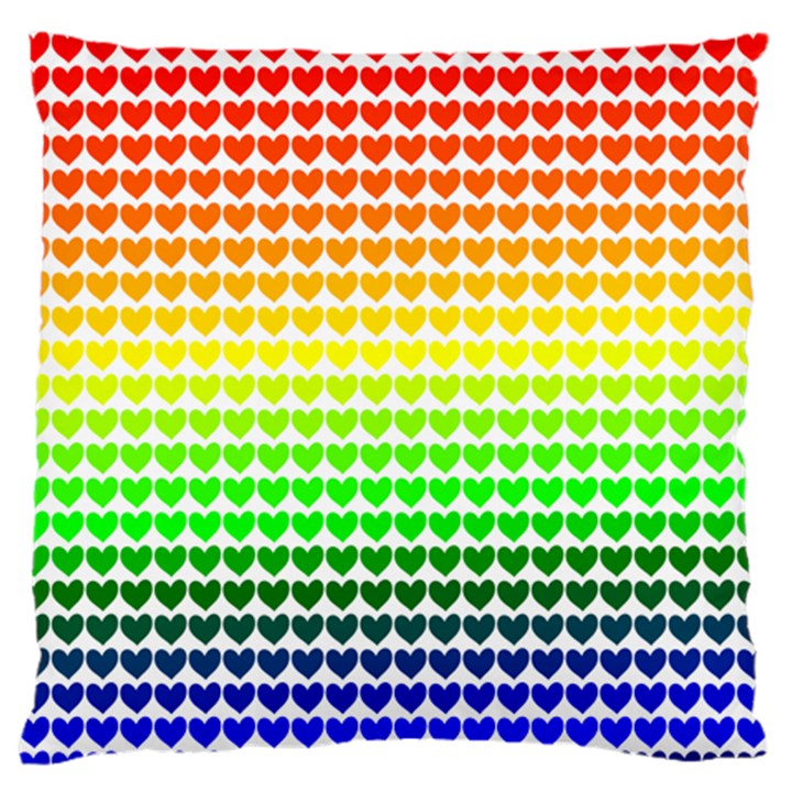 Rainbow Love Standard Flano Cushion Case (Two Sides)