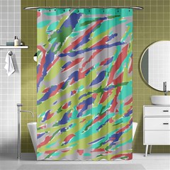 Crayon Texture Shower Curtain 48  X 72  (small)  by Nexatart