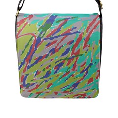 Crayon Texture Flap Messenger Bag (l)  by Nexatart