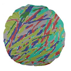 Crayon Texture Large 18  Premium Flano Round Cushions by Nexatart