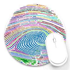 Prismatic Fingerprint Round Mousepads by Nexatart