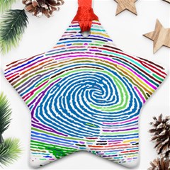 Prismatic Fingerprint Ornament (star) by Nexatart