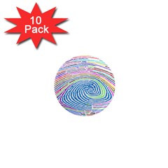 Prismatic Fingerprint 1  Mini Magnet (10 Pack)  by Nexatart