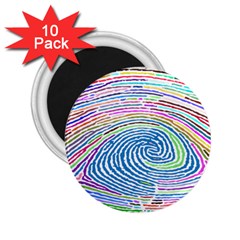 Prismatic Fingerprint 2 25  Magnets (10 Pack)  by Nexatart