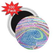 Prismatic Fingerprint 2 25  Magnets (100 Pack)  by Nexatart