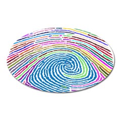 Prismatic Fingerprint Oval Magnet by Nexatart