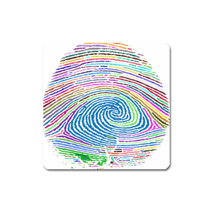 Prismatic Fingerprint Square Magnet