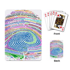 Prismatic Fingerprint Playing Card by Nexatart