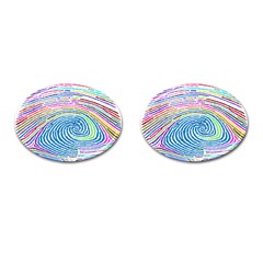 Prismatic Fingerprint Cufflinks (oval) by Nexatart