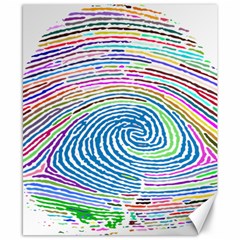 Prismatic Fingerprint Canvas 8  X 10  by Nexatart