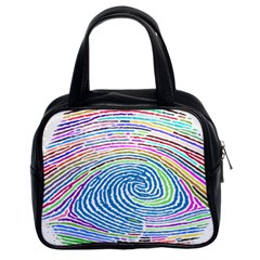 Prismatic Fingerprint Classic Handbags (2 Sides) by Nexatart