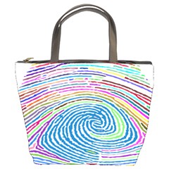 Prismatic Fingerprint Bucket Bags by Nexatart