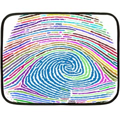 Prismatic Fingerprint Fleece Blanket (mini) by Nexatart