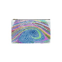 Prismatic Fingerprint Cosmetic Bag (small)  by Nexatart