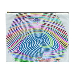 Prismatic Fingerprint Cosmetic Bag (xl) by Nexatart