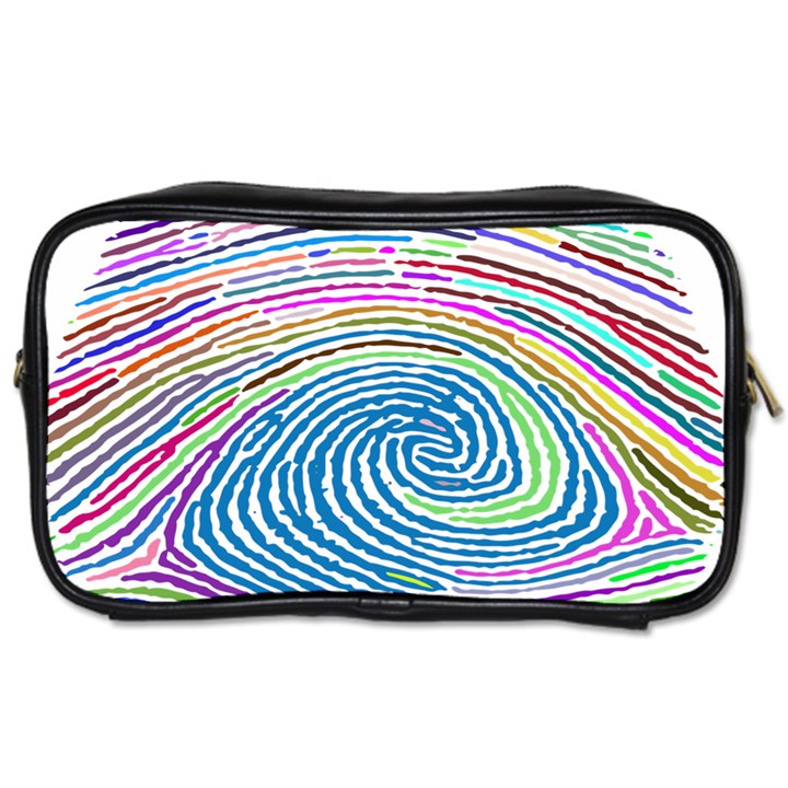 Prismatic Fingerprint Toiletries Bags