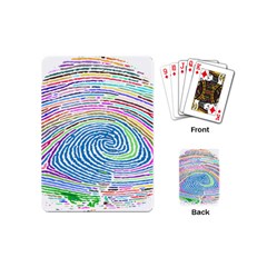 Prismatic Fingerprint Playing Cards (mini)  by Nexatart