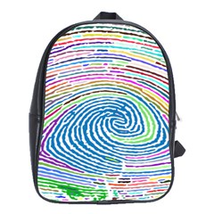 Prismatic Fingerprint School Bags (xl)  by Nexatart