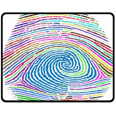 Prismatic Fingerprint Double Sided Fleece Blanket (medium)  by Nexatart