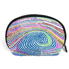 Prismatic Fingerprint Accessory Pouches (large)  by Nexatart