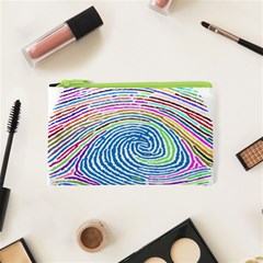 Prismatic Fingerprint Cosmetic Bag (xs) by Nexatart