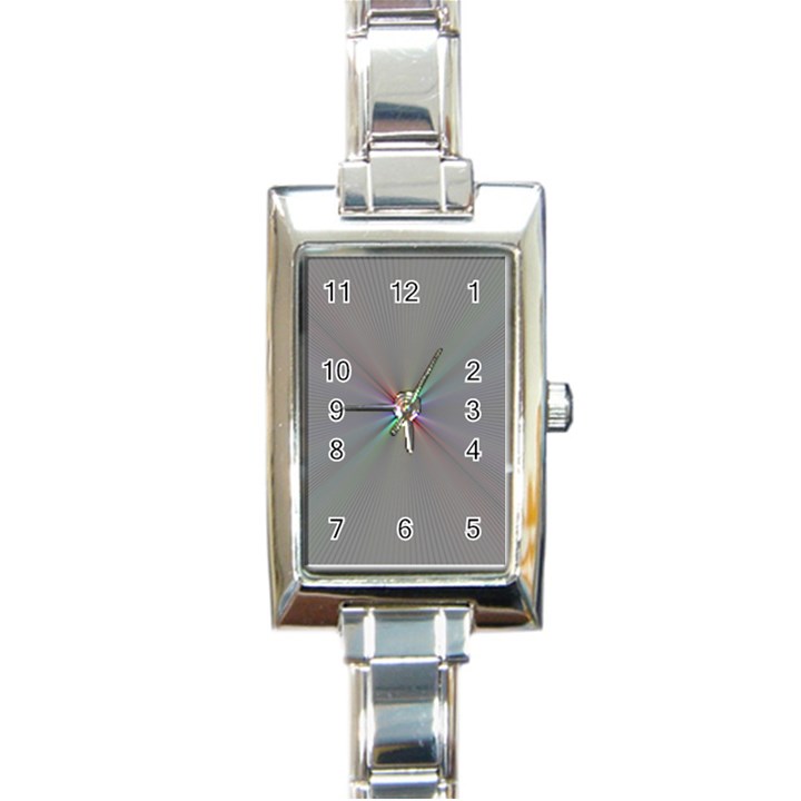 Square Rainbow Rectangle Italian Charm Watch