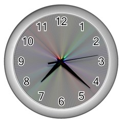 Square Rainbow Wall Clocks (silver)  by Nexatart