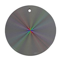 Square Rainbow Round Ornament (two Sides) by Nexatart