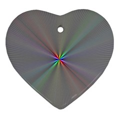 Square Rainbow Heart Ornament (two Sides) by Nexatart