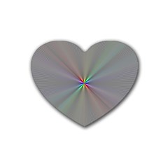 Square Rainbow Heart Coaster (4 Pack)  by Nexatart