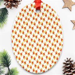 Candy Corn Seamless Pattern Ornament (oval) by Nexatart