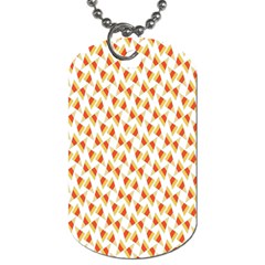 Candy Corn Seamless Pattern Dog Tag (two Sides) by Nexatart