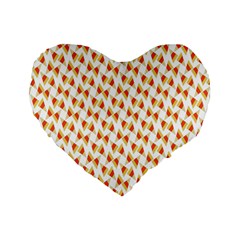 Candy Corn Seamless Pattern Standard 16  Premium Heart Shape Cushions by Nexatart