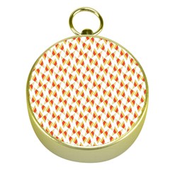 Candy Corn Seamless Pattern Gold Compasses by Nexatart