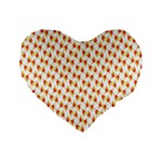 Candy Corn Seamless Pattern Standard 16  Premium Flano Heart Shape Cushions Front