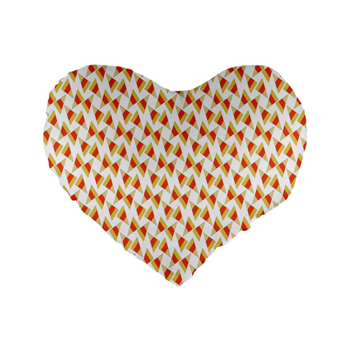 Candy Corn Seamless Pattern Standard 16  Premium Flano Heart Shape Cushions